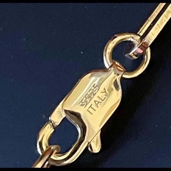 Paperclip bracelet 14k gold plated/925 SS/8 inch - Picture 5 of 5